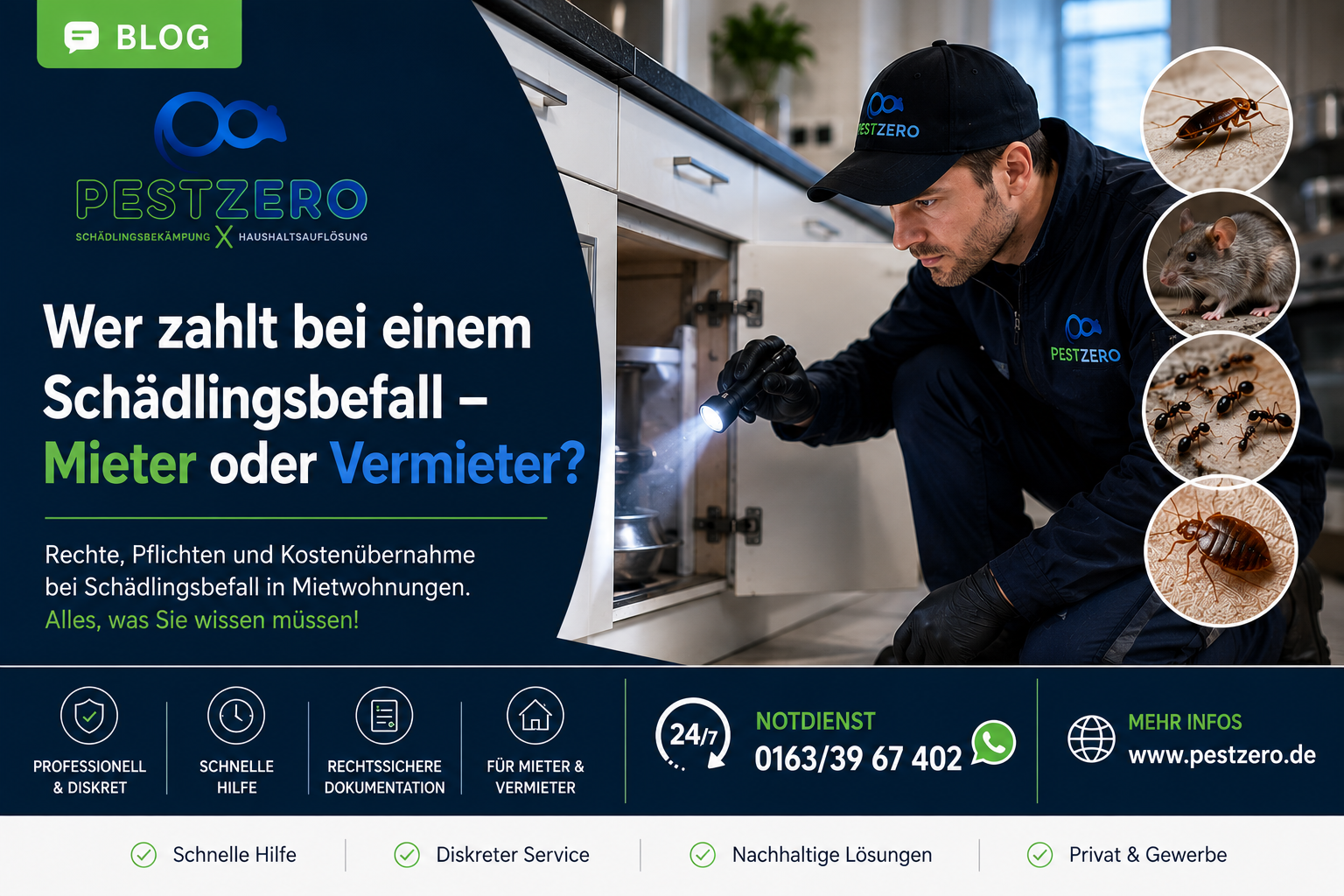 Wer zahlt bei einem Schädlingsbefall?